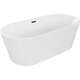 Mexen Luna wanna wolnostojąca 180 x 80 cm, biała, przelew czarny - 52031808000-70