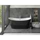 Mexen Montana wanna wolnostojąca 180 x 80 cm, biała/czarna, przelew nikiel szczotkowany - 52011808075-97, изображение 2