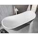 Mexen Alta wanna wolnostojąca 170 x 75 cm, biała/czarna, przelew biały - 52141707575-20, изображение 3