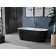 Mexen Luna wanna wolnostojąca 180 x 80 cm, biała/czarna, przelew miedź szczotkowana - 52031808075-65, изображение 2