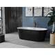 Mexen Luna wanna wolnostojąca 170 x 80 cm, biała/czarna, przelew miedź szczotkowana - 52031708075-65, изображение 2