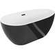 Mexen Eos wanna wolnostojąca 170 x 75 cm, biała/czarna, przelew czarny - 52471707575-70