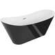 Mexen Celia wanna wolnostojąca 170 x 75 cm, biała/czarna, przelew miedź szczotkowana - 52331707575-65