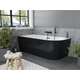 Mexen Mia wanna wolnostojąca narożna lewa 160 x 75 cm, biała/czarna, przelew czarny - 52691607575L-70, изображение 2