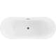 Mexen Celia wanna wolnostojąca 170 x 75 cm, biała, przelew czarny - 52331707500-70, 5 image