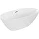 Mexen Eris wanna wolnostojąca 155 x 80 cm, biała, przelew czarny - 53441558000-70