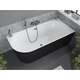 Mexen Mia wanna wolnostojąca narożna prawa 170 x 80 cm, biała/czarna, przelew gun metal - 52691708075P-95, изображение 3