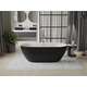 Mexen Roxy wanna wolnostojąca 170 x 80 cm, biała/czarna, przelew chrom - 51201708075-01, изображение 2
