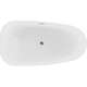 Mexen Giada wanna wolnostojąca 170 x 90 cm, biała połysk, przelew złoty - 52741709000-50, изображение 2