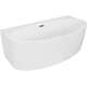 Mexen Bruna wanna wolnostojąca przyścienna 170 x 88 cm, biała połysk, przelew gun metal - 52731708800-95