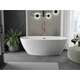 Mexen Eris wanna wolnostojąca 180 x 95 cm, biała, przelew różowe złoto - 53441809500-60, изображение 2