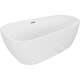Mexen Giada wanna wolnostojąca 170 x 90 cm, biała połysk, przelew miedź szczotkowana - 52741709000-65