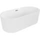 Mexen Paola wanna wolnostojąca ryflowana 170 x 80 cm, biała połysk, przelew różowe złoto - 52721708000-60