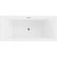 Mexen Vigo wanna wolnostojąca 178,5 x 80 cm, biała/czarna, przelew gun gray szczotkowany - 51251788075-66, 5 image