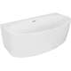 Mexen Bruna wanna wolnostojąca przyścienna 170 x 88 cm, biała połysk, przelew nikiel szczotkowany - 52731708800-97
