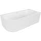 Mexen Gia wanna wolnostojąca narożna ryflowana prawa 150 x 75 cm, biała mat, przelew biały - 52701507501P-20
