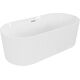 Mexen Paola wanna wolnostojąca ryflowana 170 x 80 cm, biała połysk, przelew chrom - 52721708000-01