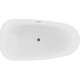 Mexen Giada wanna wolnostojąca 170 x 90 cm, biała połysk, przelew gun metal - 52741709000-95, изображение 2