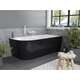 Mexen Mia wanna wolnostojąca narożna prawa 140 x 75 cm, biała/czarna, przelew biały - 52691407575P-20, 2 image