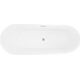 Mexen Dora wanna wolnostojąca 160 x 75 cm, biała/czarna, przelew nikiel szczotkowany - 52071607575-97, изображение 2