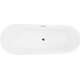 Mexen Dora wanna wolnostojąca 160 x 75 cm, biała, przelew chrom - 52071607500-01, изображение 2