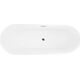 Mexen Dora wanna wolnostojąca 160 x 75 cm, biała/czarna, przelew chrom - 52071607575-01, изображение 2
