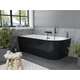 Mexen Mia wanna wolnostojąca narożna lewa 140 x 75 cm, biała/czarna, przelew czarny - 52691407575L-70, 2 image