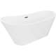 Mexen Dora wanna wolnostojąca 160 x 75 cm, biała, przelew gun gray szczotkowany - 52071607500-66
