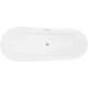 Mexen Dora wanna wolnostojąca 160 x 75 cm, biała, przelew nikiel szczotkowany - 52071607500-97, изображение 2