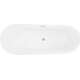 Mexen Dora wanna wolnostojąca 150 x 75 cm, biała, przelew nikiel szczotkowany - 52071507500-97, 2 image