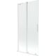 Mexen Velar L parawan nawannowy 2-skrzydłowy rozsuwany 95 x 150 cm, transparent, biały - 896-095-003-01-20