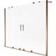 Mexen Velar Duo parawan nawannowy 2-skrzydłowy rozsuwany 170 x 150 cm, szron, różowe złoto - 896-170-000-32-60