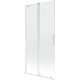 Mexen Velar L parawan nawannowy 2-skrzydłowy rozsuwany 90 x 150 cm, transparent, biały - 896-090-003-01-20