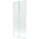 Mexen Velar L parawan nawannowy 2-skrzydłowy rozsuwany 85 x 150 cm, transparent, biały - 896-085-003-01-20