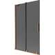 Mexen Velar parawan nawannowy 2-skrzydłowy rozsuwany 110 x 150 cm, grafit, miedź szczotkowana - 896-110-000-41-65