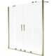 Mexen Velar Duo parawan nawannowy 2-skrzydłowy rozsuwany 150 x 150 cm, szron, złoty - 896-150-000-32-50