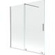 Mexen Velar parawan nawannowy 2-skrzydłowy rozsuwany 150 x 150 cm, transparent, nikiel szczotkowany - 896-150-000-01-97