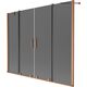 Mexen Velar Duo parawan nawannowy 2-skrzydłowy rozsuwany 180 x 150 cm, grafit, miedź szczotkowana - 896-180-000-42-65