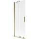 Mexen Velar parawan nawannowy 2-skrzydłowy rozsuwany 75 x 150 cm, szron, złoty - 896-075-000-31-50
