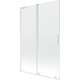 Mexen Velar L parawan nawannowy 2-skrzydłowy rozsuwany 120 x 150 cm, transparent, biały - 896-120-003-01-20