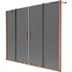 Mexen Velar Duo parawan nawannowy 2-skrzydłowy rozsuwany 190 x 150 cm, grafit, miedź szczotkowana - 896-190-000-42-65