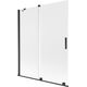 Mexen Velar parawan nawannowy 2-skrzydłowy rozsuwany 140 x 150 cm, szron, czarny - 896-140-000-31-70