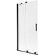 Mexen Velar parawan nawannowy 2-skrzydłowy rozsuwany 95 x 150 cm, szron, czarny - 896-095-000-31-70