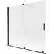 Mexen Velar parawan nawannowy 2-skrzydłowy rozsuwany 170 x 150 cm, szron, czarny - 896-170-000-31-70