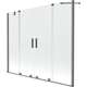 Mexen Velar Duo parawan nawannowy 2-skrzydłowy rozsuwany 180 x 150 cm, transparent, gun metal - 896-180-000-02-95