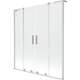 Mexen Velar L Duo parawan nawannowy 2-skrzydłowy rozsuwany 150 x 150 cm, transparent, nikiel szczotkowany - 896-150-003-02-97