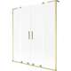 Mexen Velar L Duo parawan nawannowy 2-skrzydłowy rozsuwany 160 x 150 cm, szron, złoty szczotkowany - 896-160-003-32-55