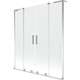 Mexen Velar L Duo parawan nawannowy 2-skrzydłowy rozsuwany 160 x 150 cm, transparent, chrom - 896-160-003-02-01