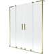 Mexen Velar L Duo parawan nawannowy 2-skrzydłowy rozsuwany 160 x 150 cm, transparent, złoty - 896-160-003-02-50