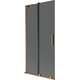 Mexen Velar L parawan nawannowy 2-skrzydłowy rozsuwany 90 x 150 cm, grafit, miedź szczotkowana - 896-090-003-41-65